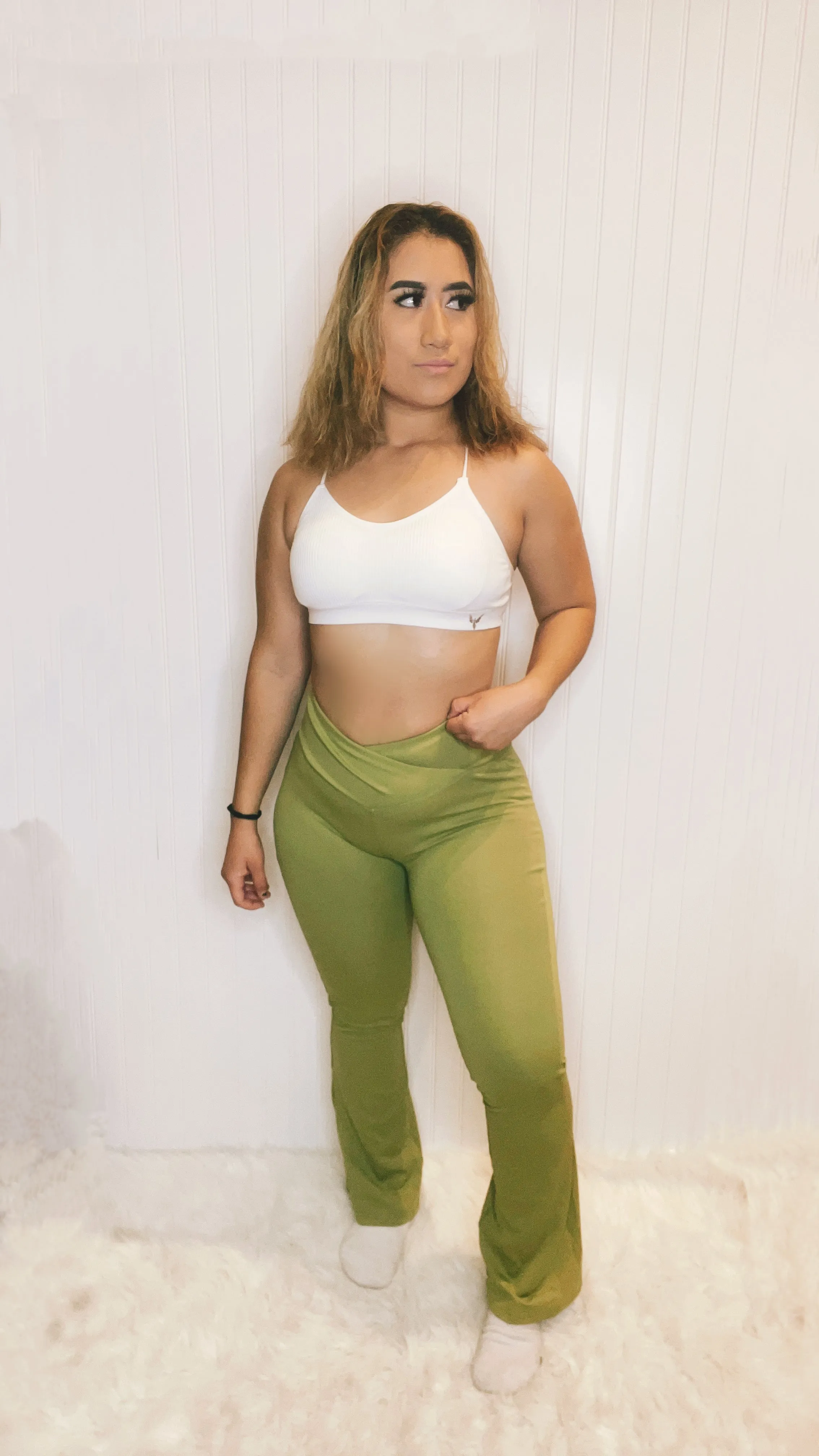 Avocado flare leggings