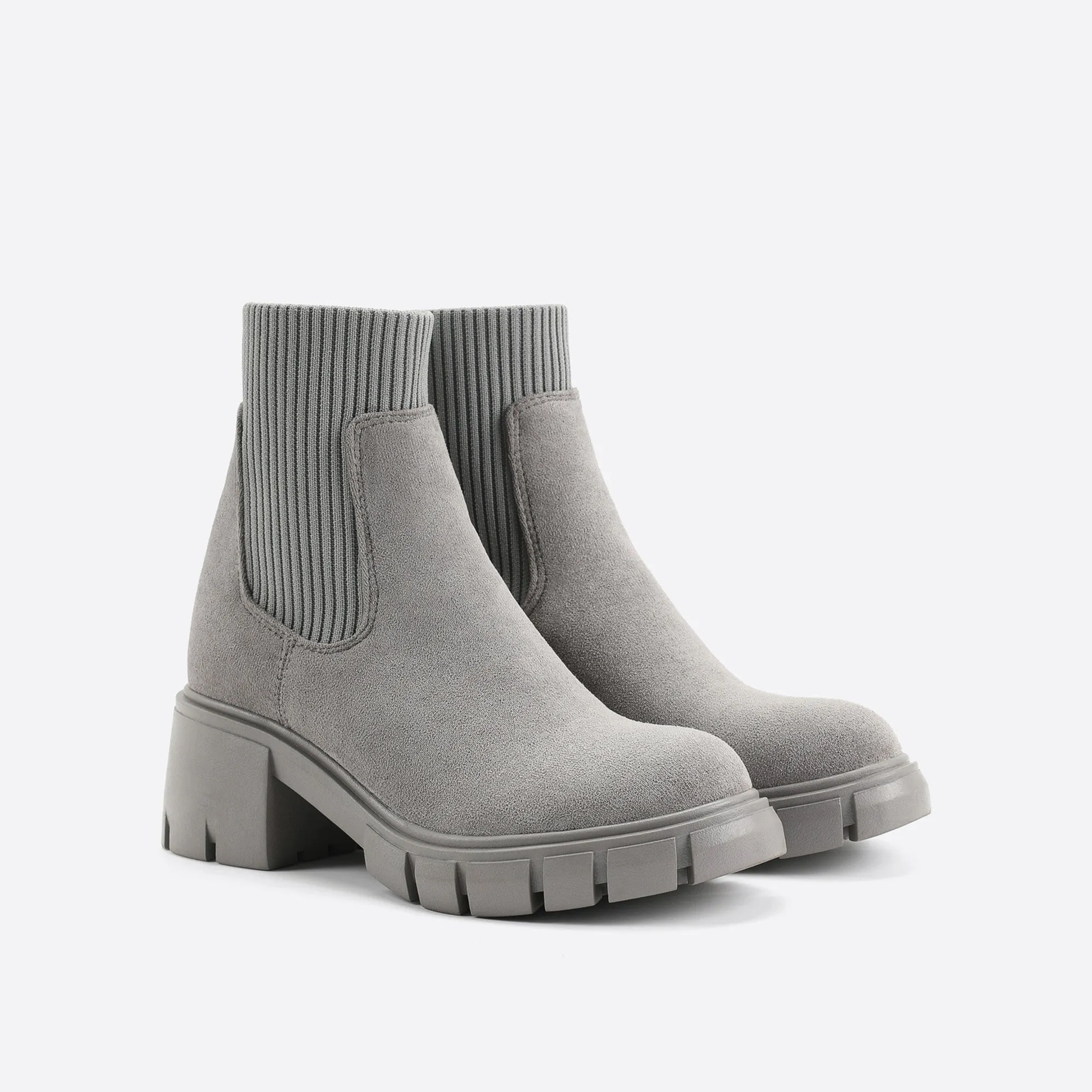 binfenxie- Women British Style Block Martin Boots