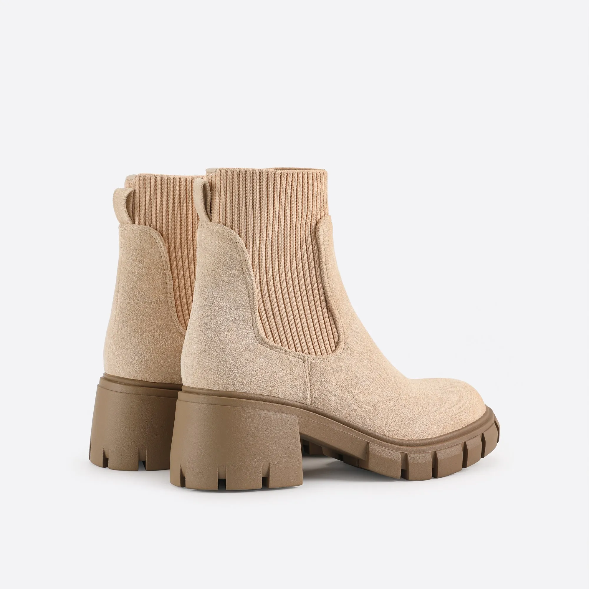 binfenxie- Women British Style Block Martin Boots