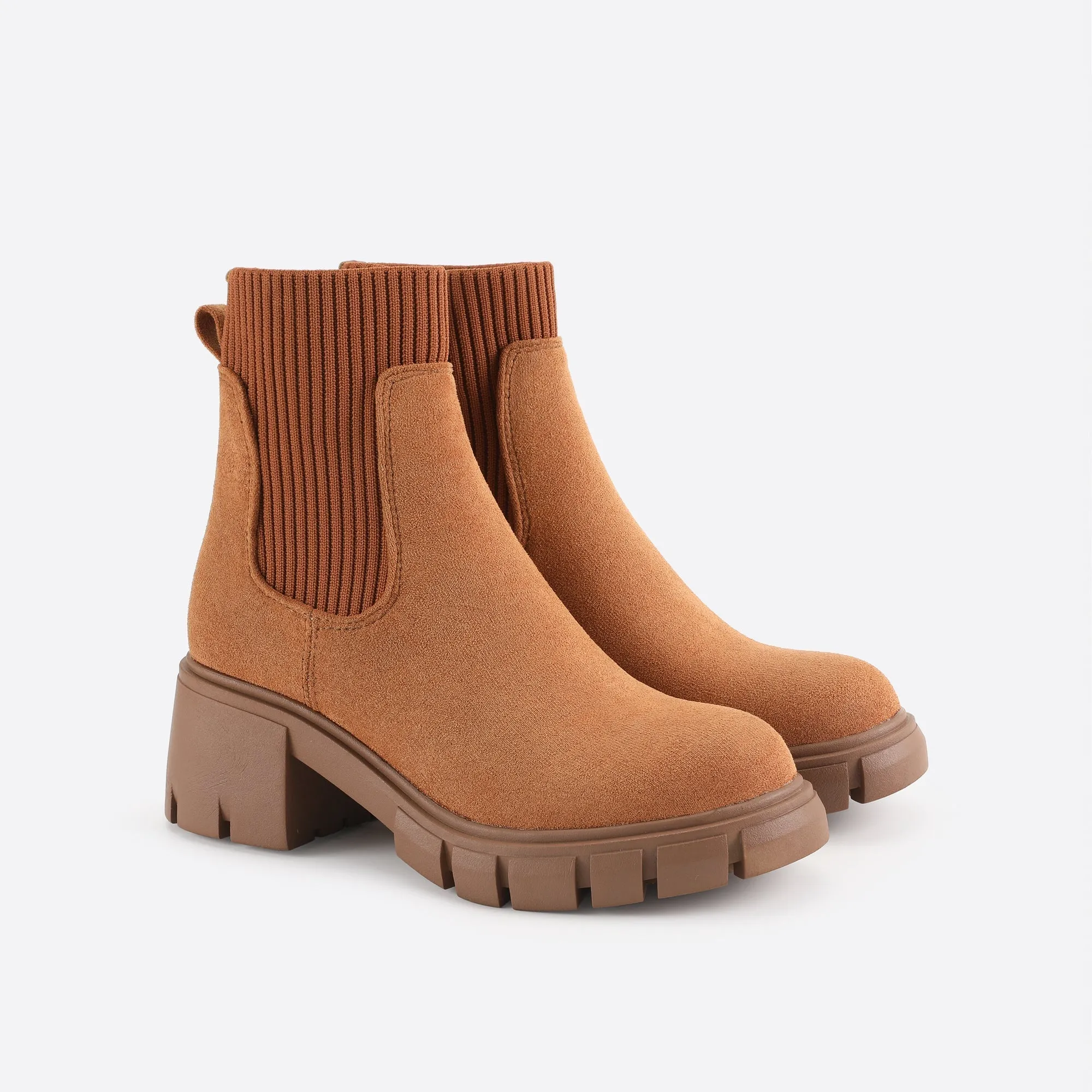 binfenxie- Women British Style Block Martin Boots