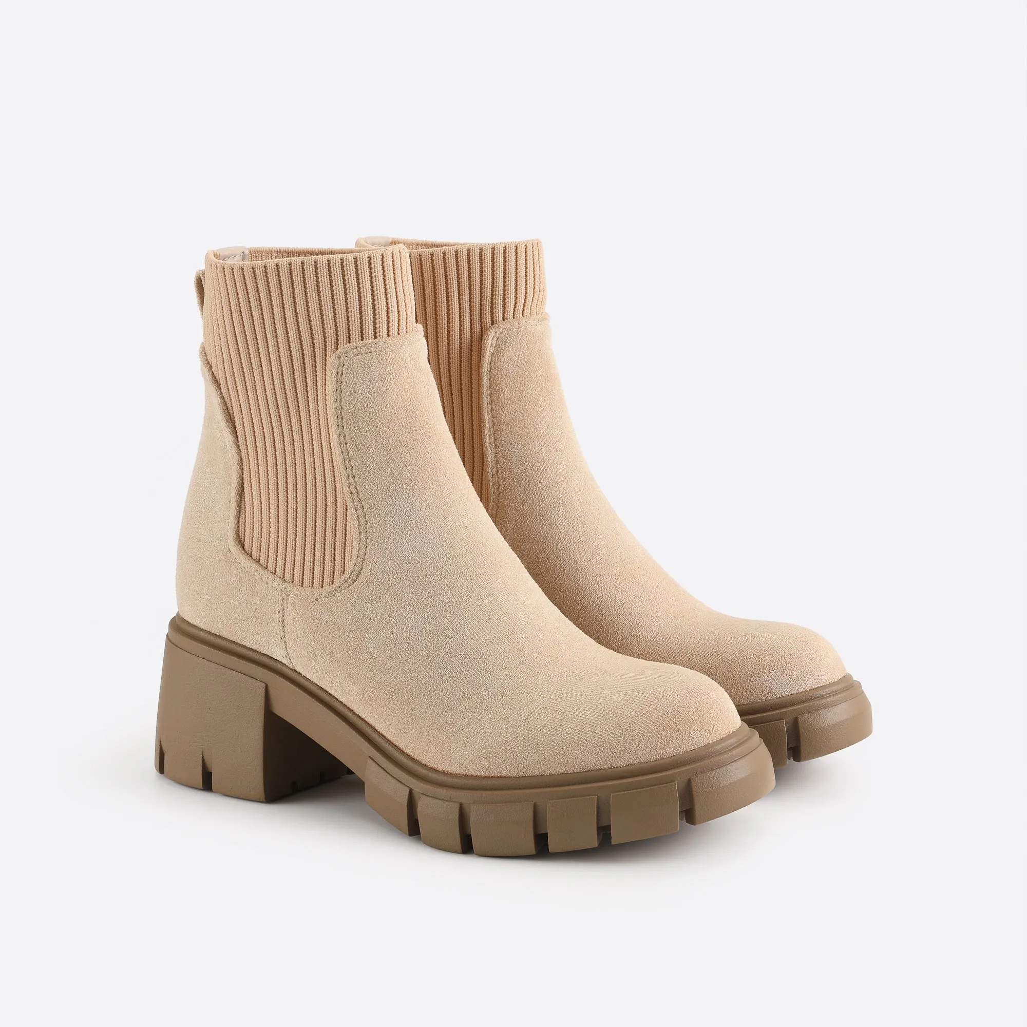 binfenxie- Women British Style Block Martin Boots