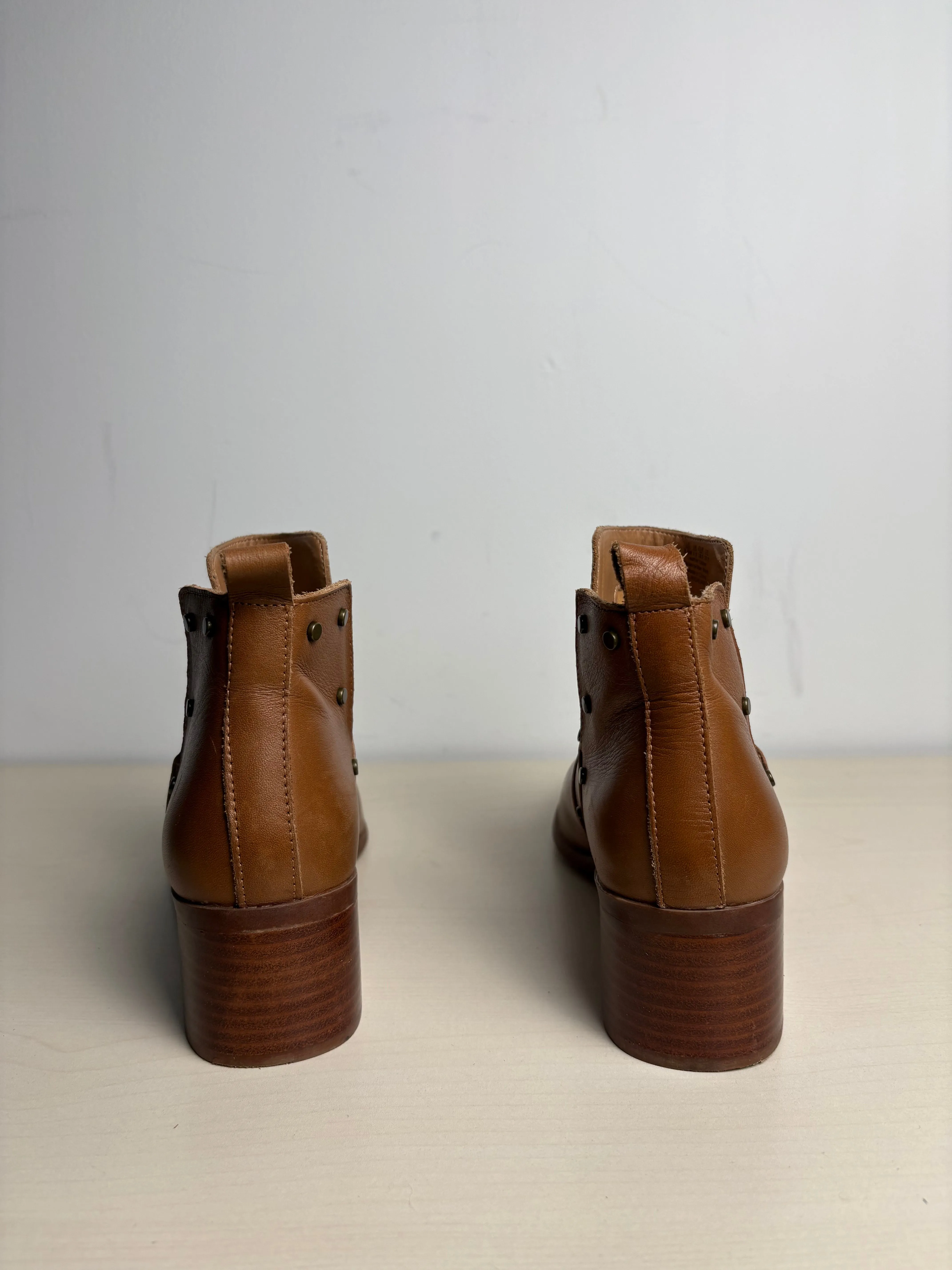 Boots Ankle Heels By Franco Sarto In Brown, Size: 8.5