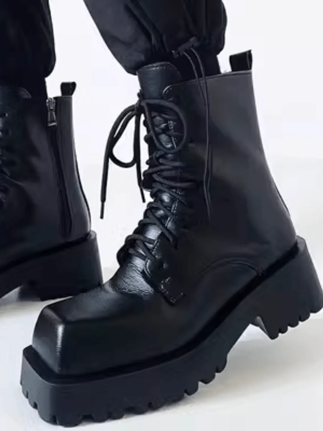 British style Paris square toe Martin boots na769