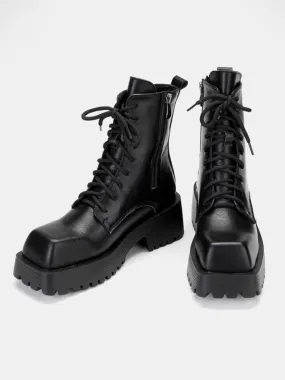 British style Paris square toe Martin boots na769