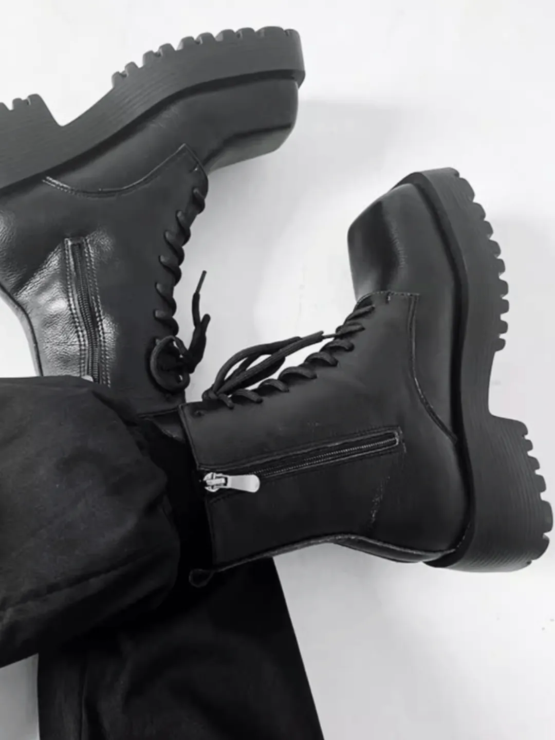 British style Paris square toe Martin boots na769