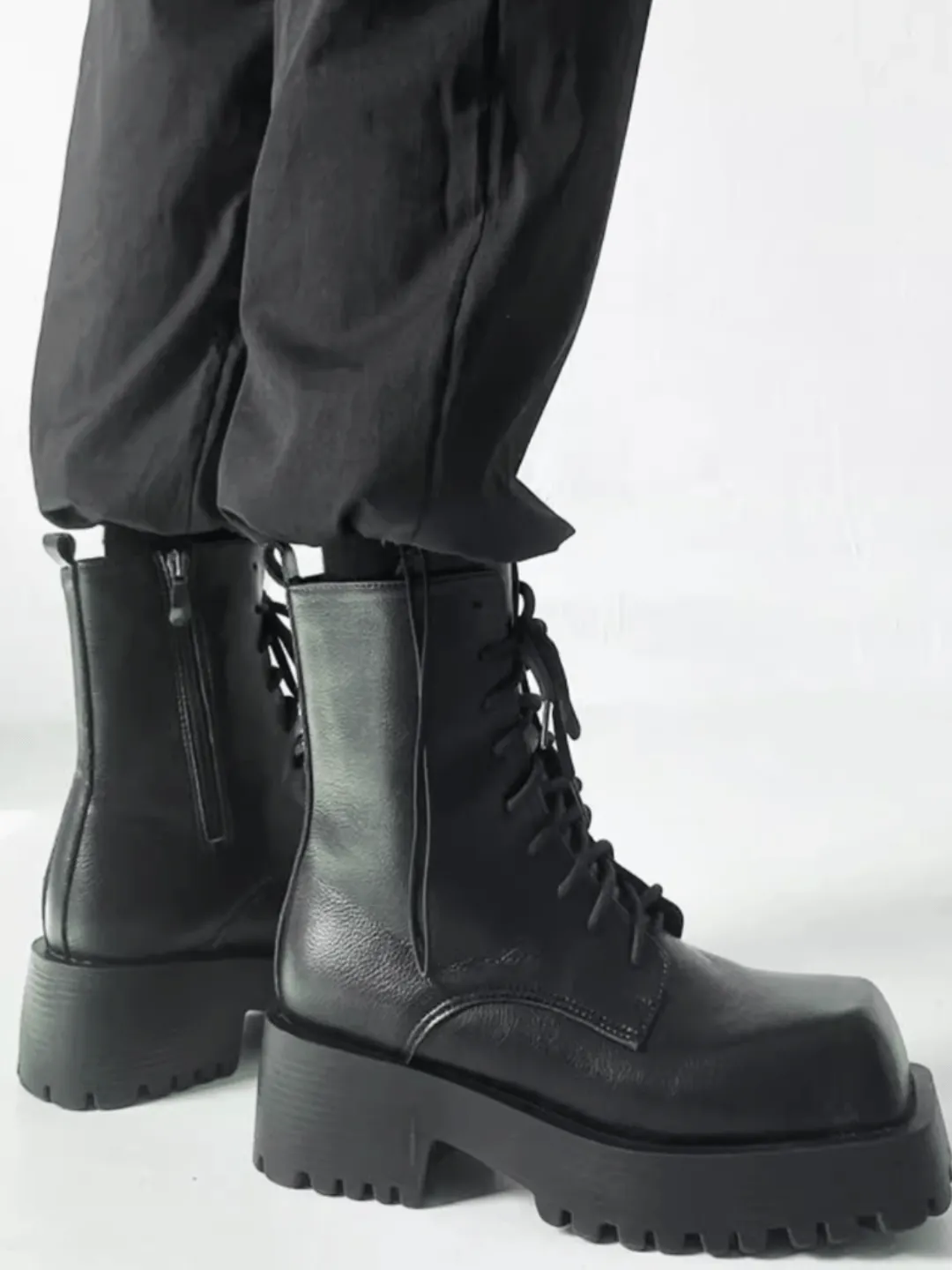 British style Paris square toe Martin boots na769