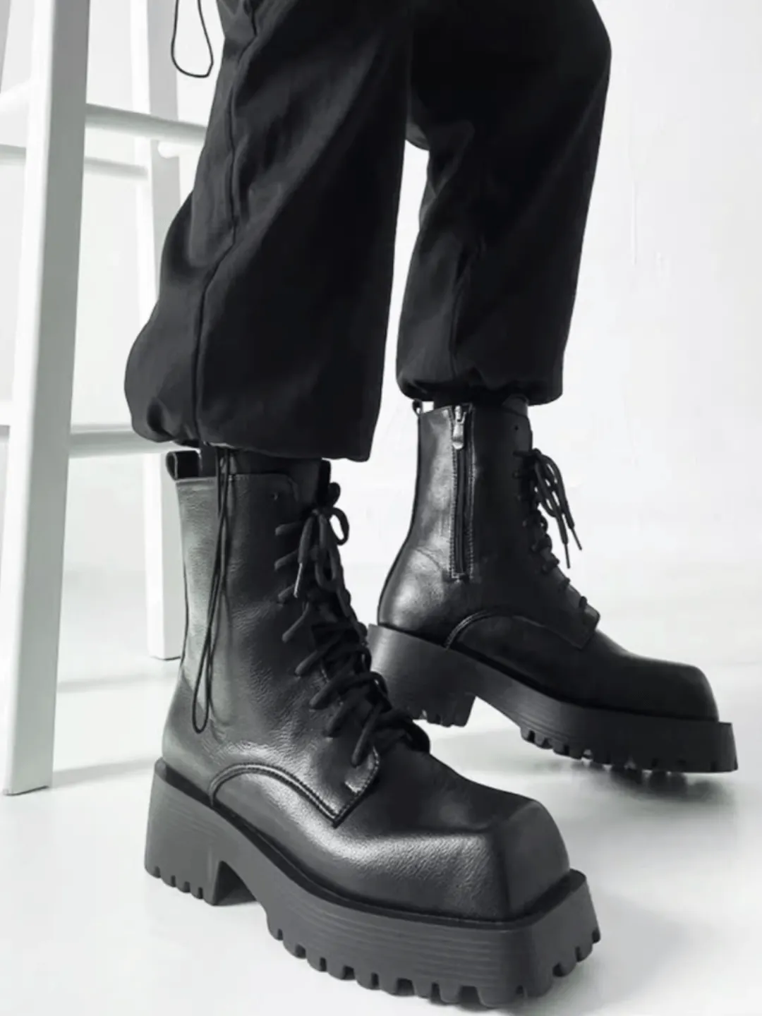 British style Paris square toe Martin boots na769