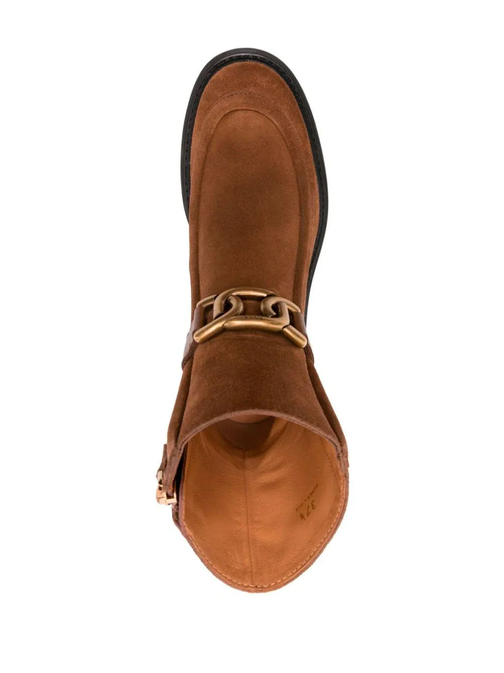 Chain-appliqué ankle boots