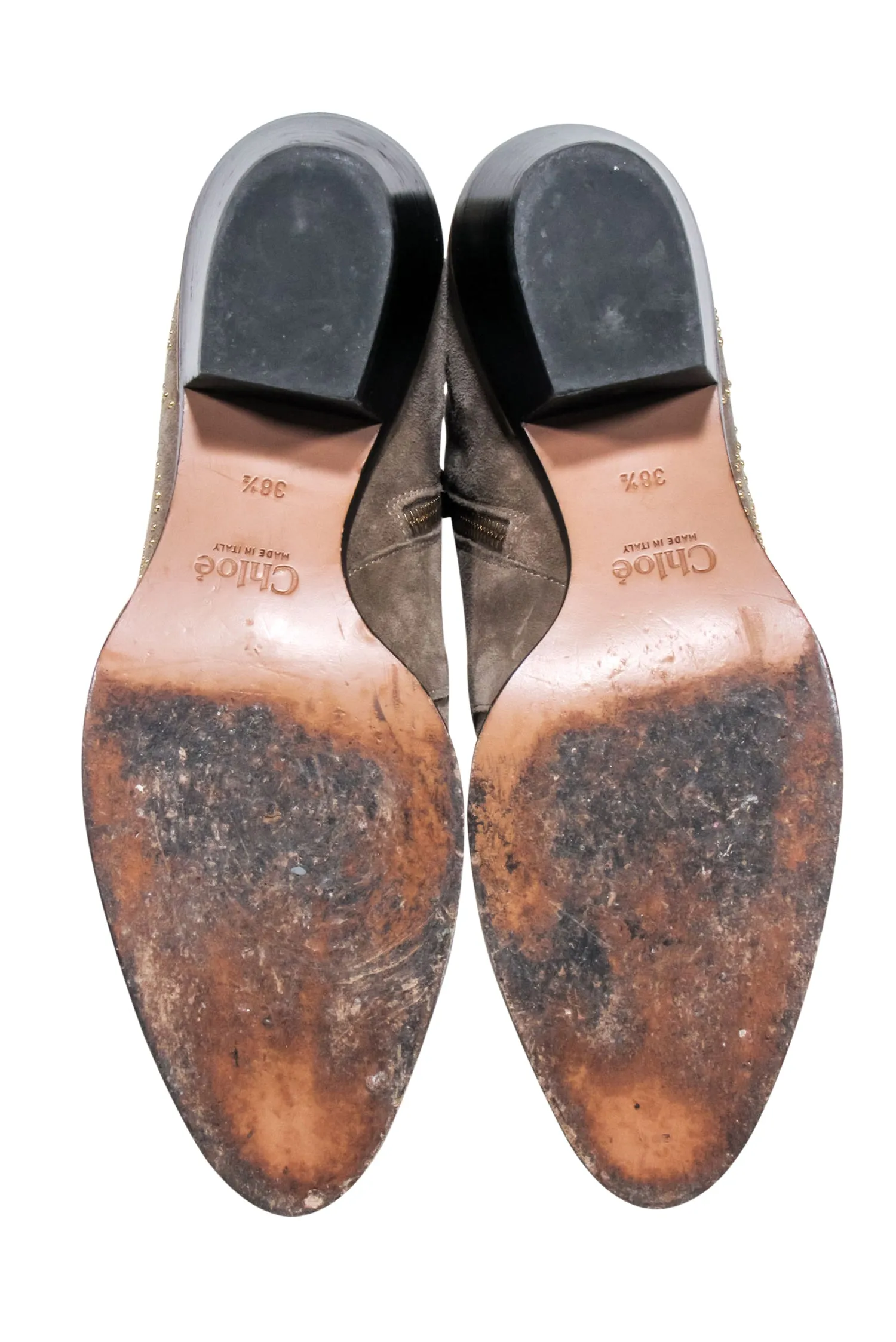 Chloe - Tuape Suede Studded Short Boots Sz 8.5
