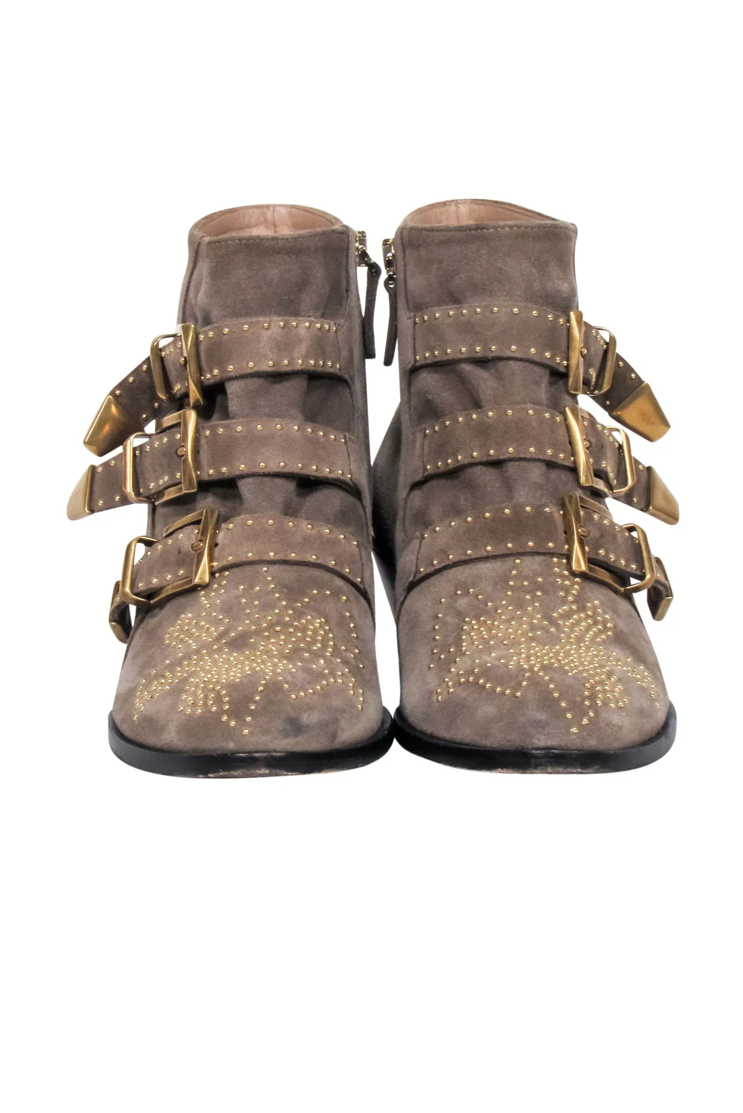 Chloe - Tuape Suede Studded Short Boots Sz 8.5