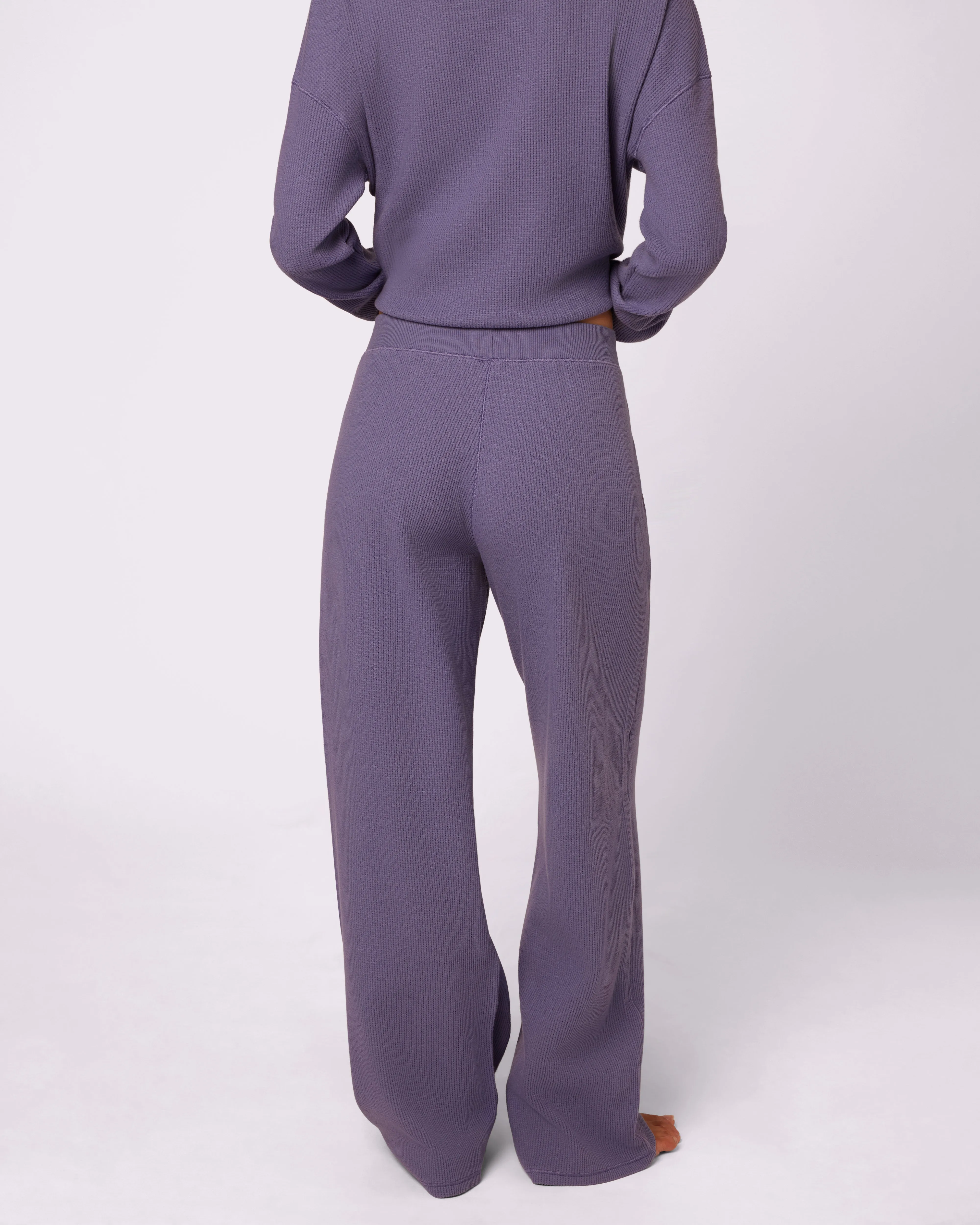 Cozy Casual Wide-Leg Pants | Cozy Waffle | Archive (Fog)