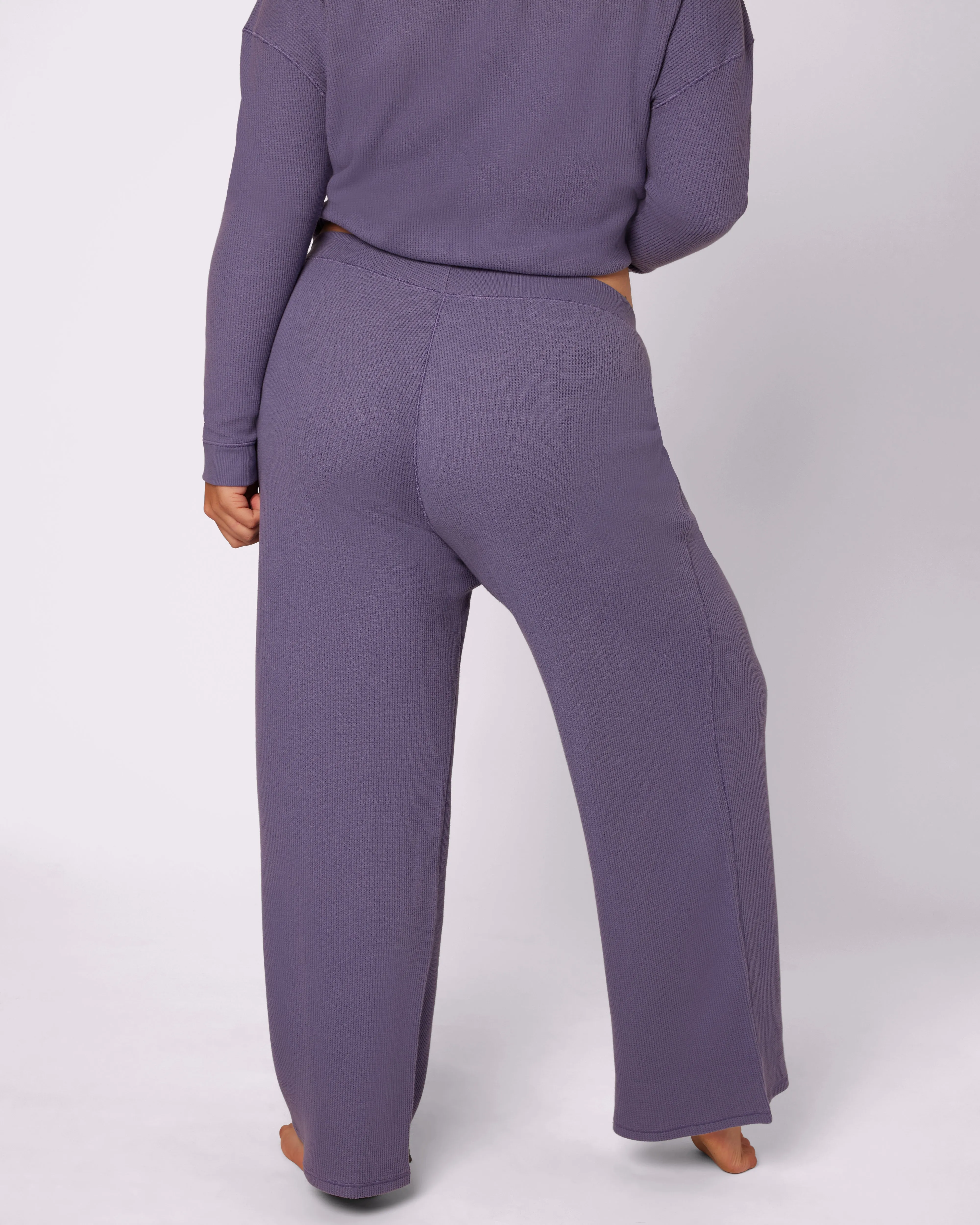 Cozy Casual Wide-Leg Pants | Cozy Waffle | Archive (Fog)