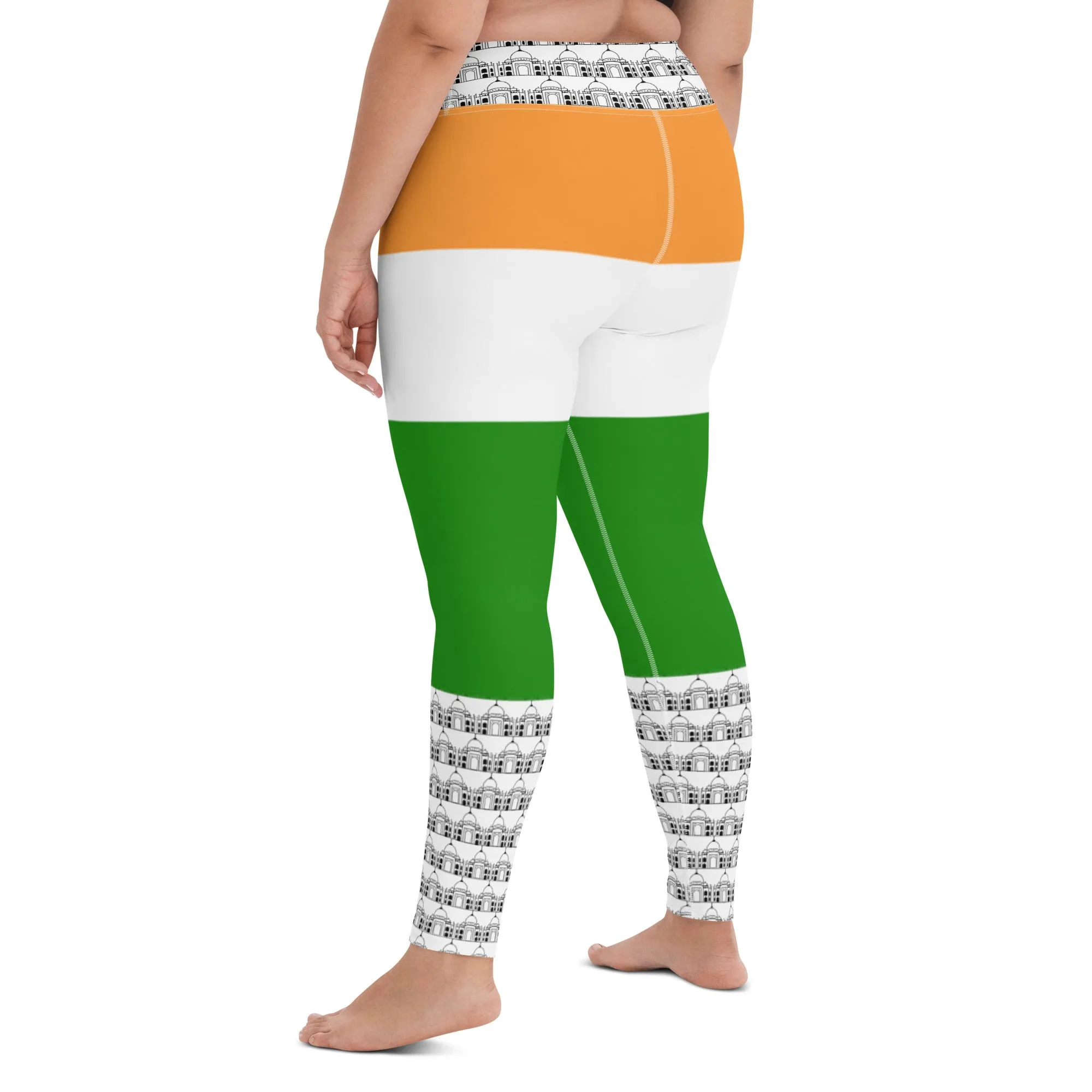 India Leggings Flag Printed Color / Indian Style Leggings For Patriotic With Inside Pocket