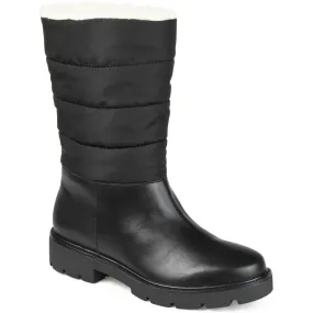 Journee Collection Womens Nadine Patent Cushioned Footbed Winter & Snow Boots