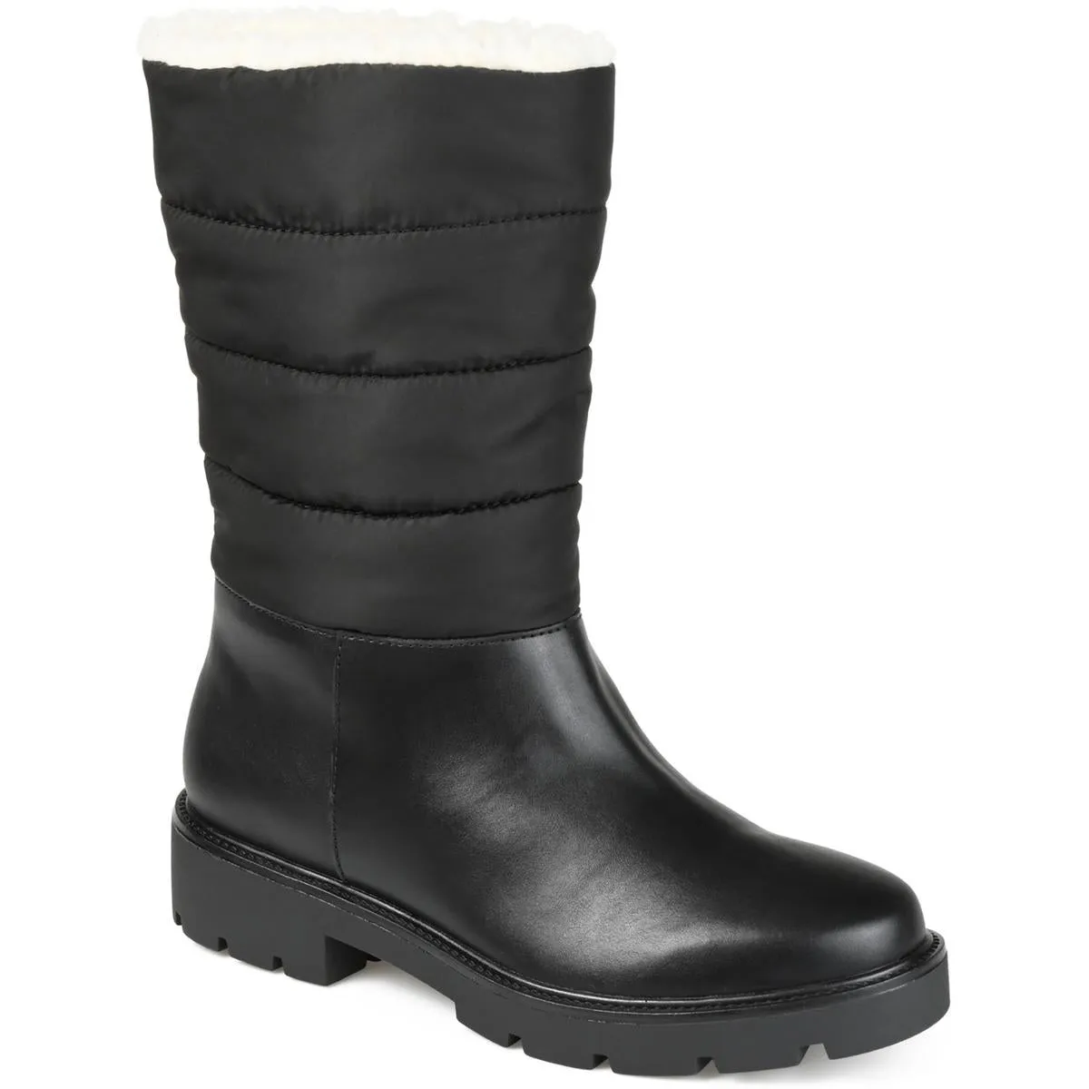 Journee Collection Womens Nadine Patent Cushioned Footbed Winter & Snow Boots