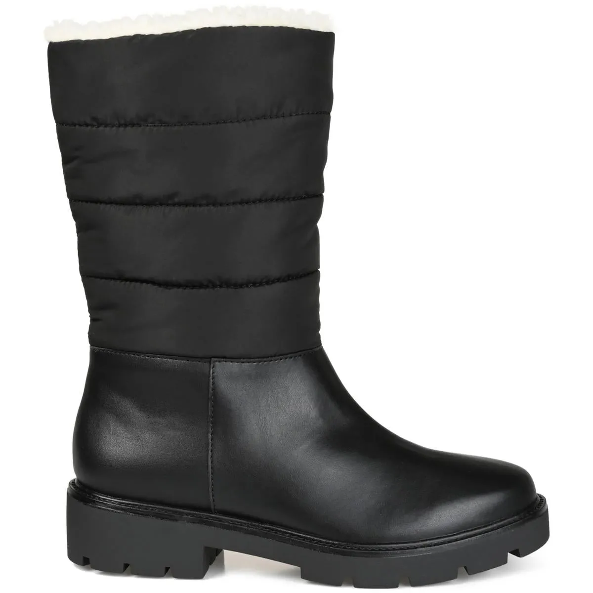 Journee Collection Womens Nadine Patent Cushioned Footbed Winter & Snow Boots