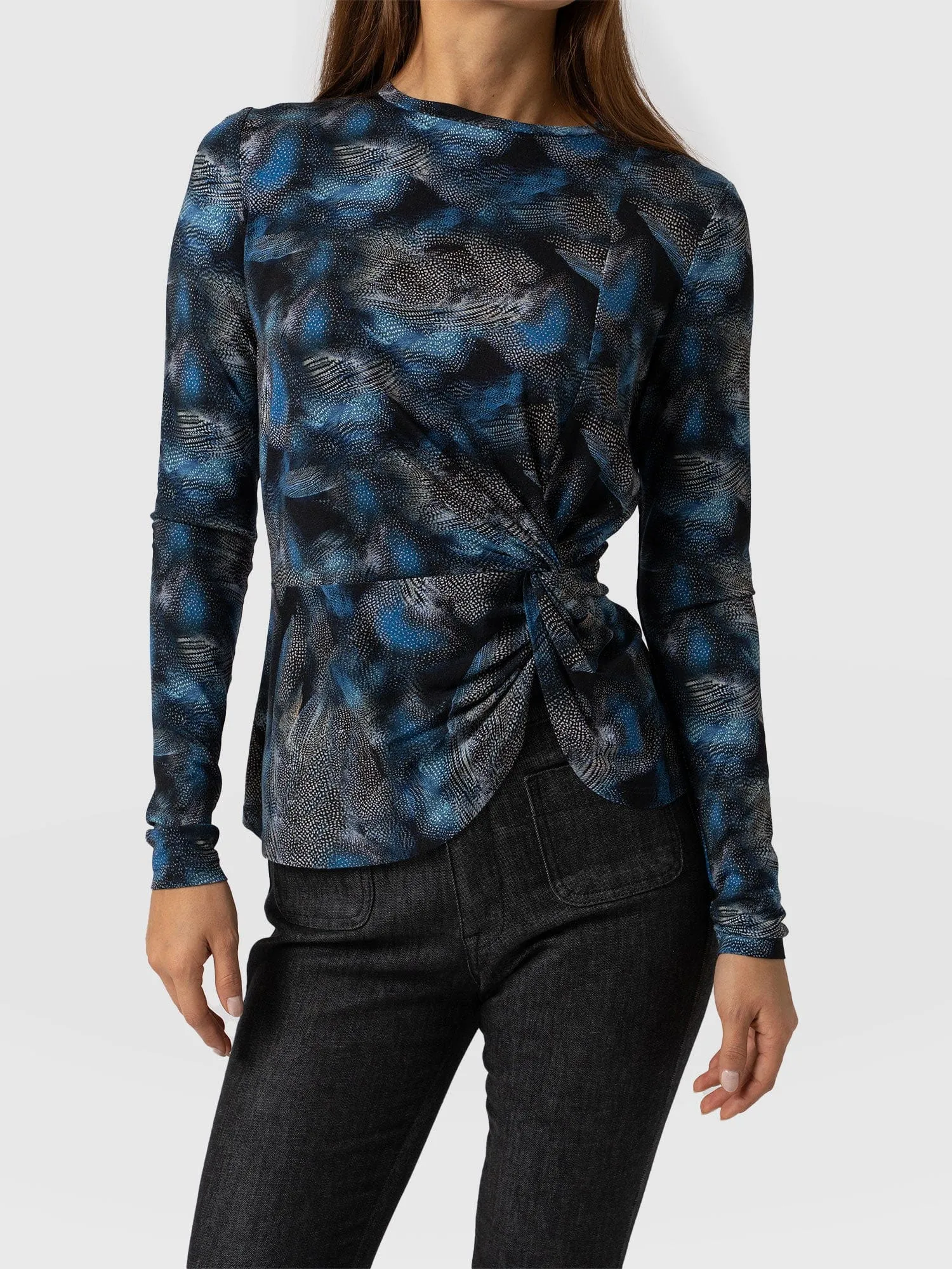 Kensal Twist Long Sleeve Tee - Blue Skyfall