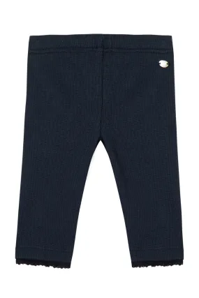Leggings - Navy ribbed jersey