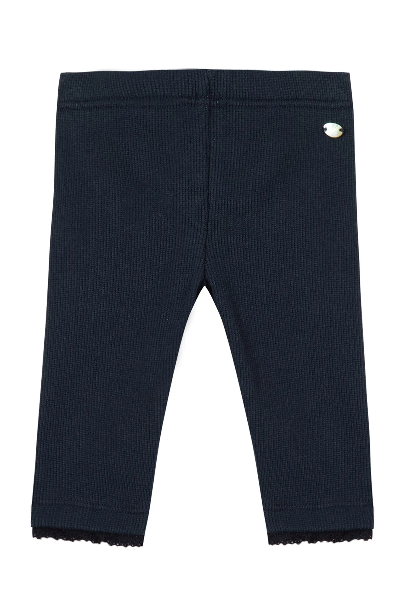Leggings - Navy ribbed jersey