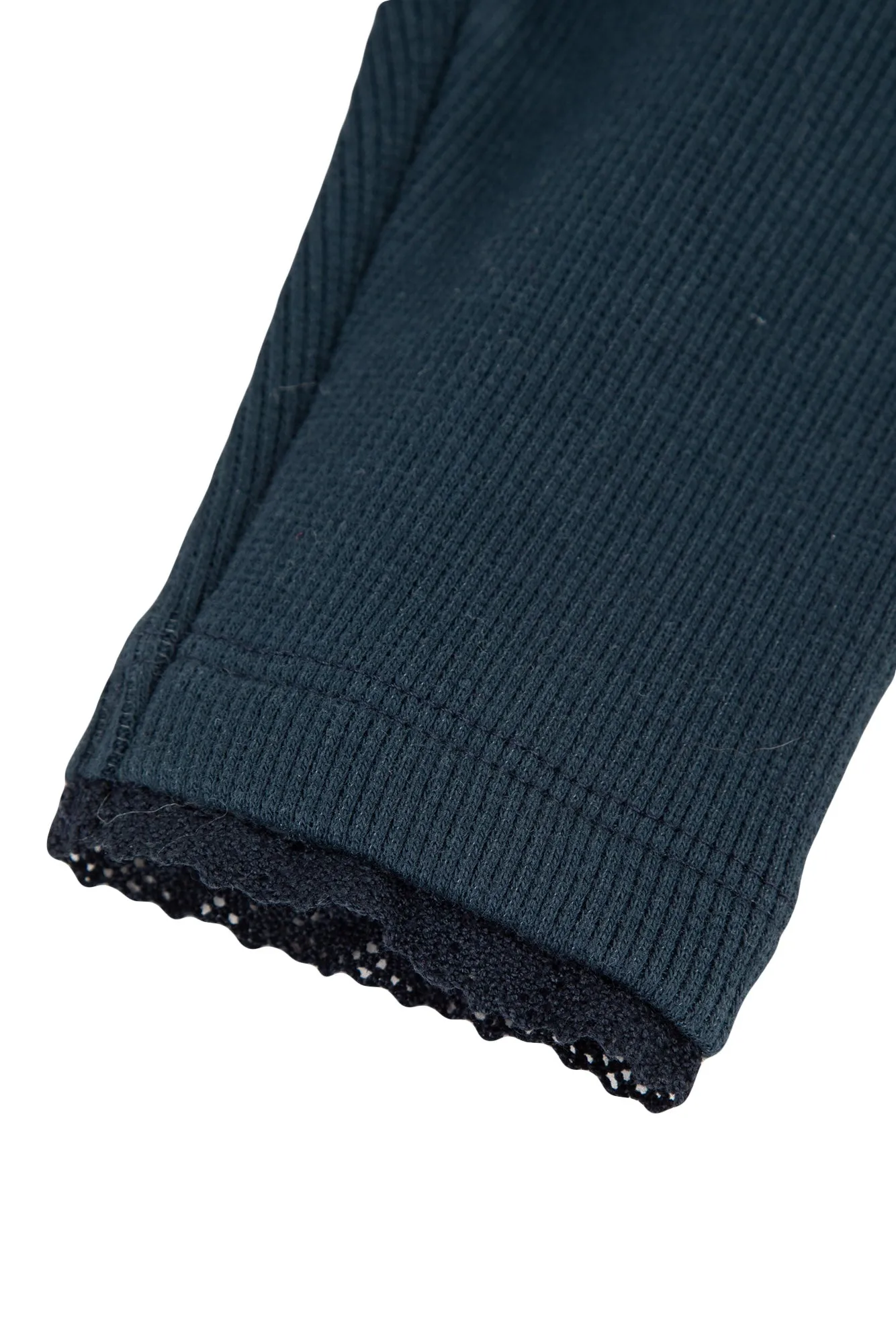 Leggings - Navy ribbed jersey