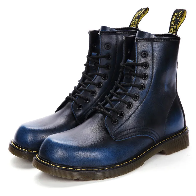 Men's Martin Boots Autumn Winter Retro round Head Leisure Sports Men