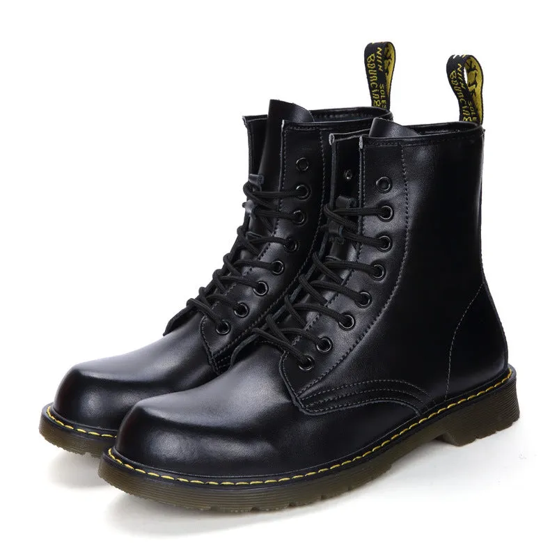 Men's Martin Boots Autumn Winter Retro round Head Leisure Sports Men