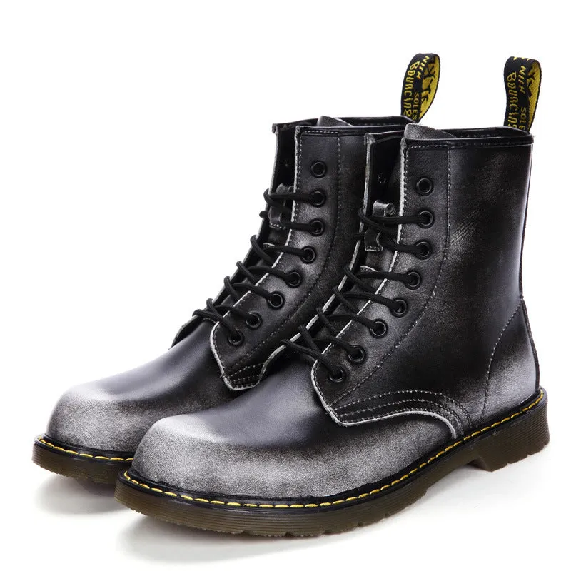 Men's Martin Boots Autumn Winter Retro round Head Leisure Sports Men