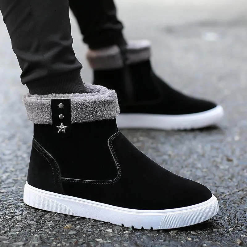 Men's Winter Warm Fleece Martin Boots