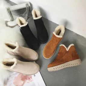 Plush cotton Martin boots