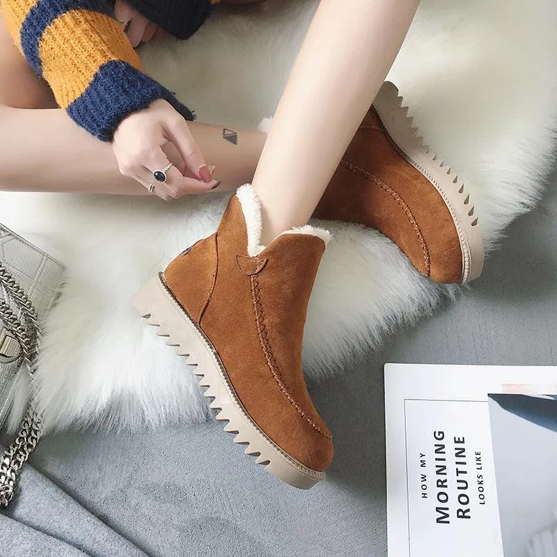 Plush cotton Martin boots
