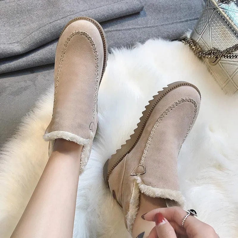 Plush cotton Martin boots