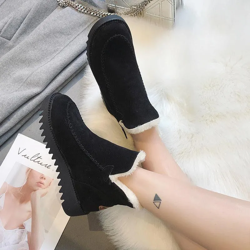 Plush cotton Martin boots
