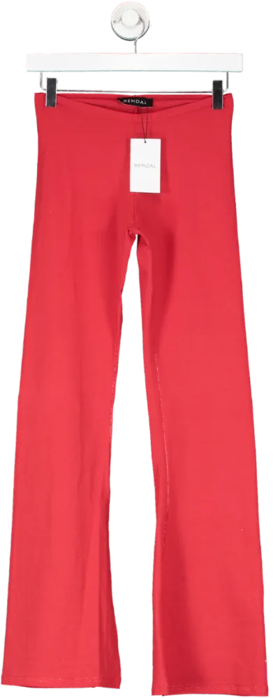 Rendal Red Flared Leggings UK S