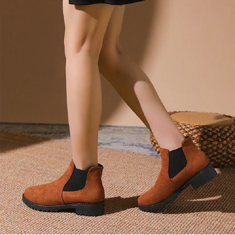 SH370 - Suede round toe Martin boots